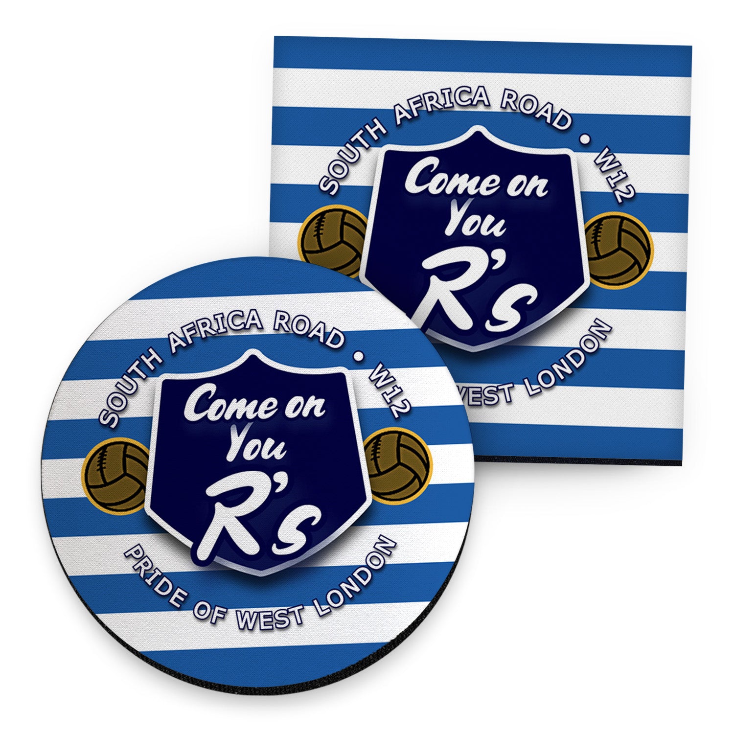 The Hoops Rs - Football Coaster - Square Or Circle