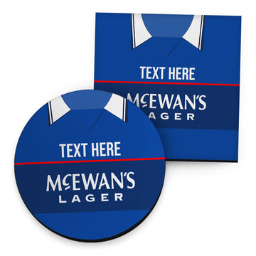 Glasgow Bears 1998 Home Shirt - Personalised Drink Coaster - Square Or Circle