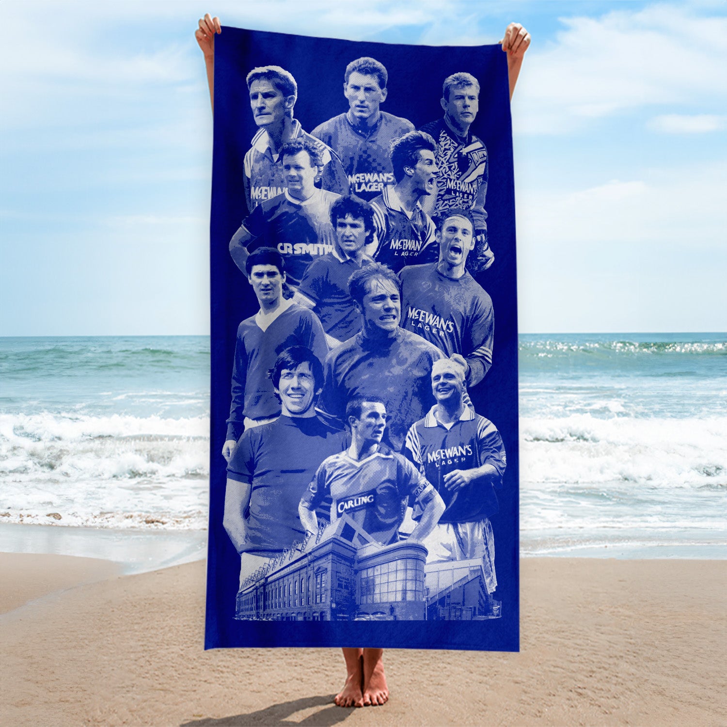 Glasgow Bears Montage - Beach Towel - 150cm x 75cm