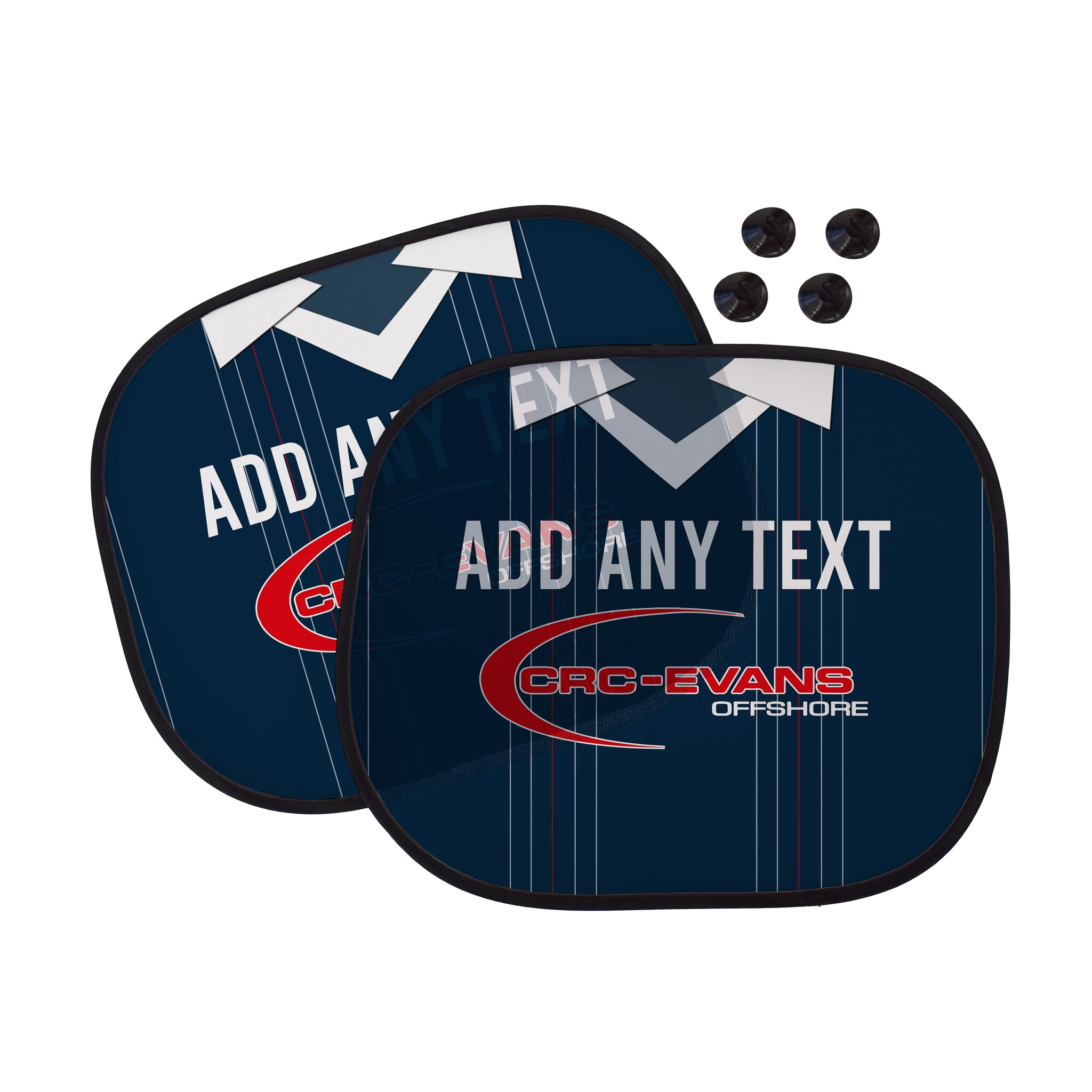 Ross County 2015 Home Shirt - Personalised Retro Football Car Sun Shade - Set of 2