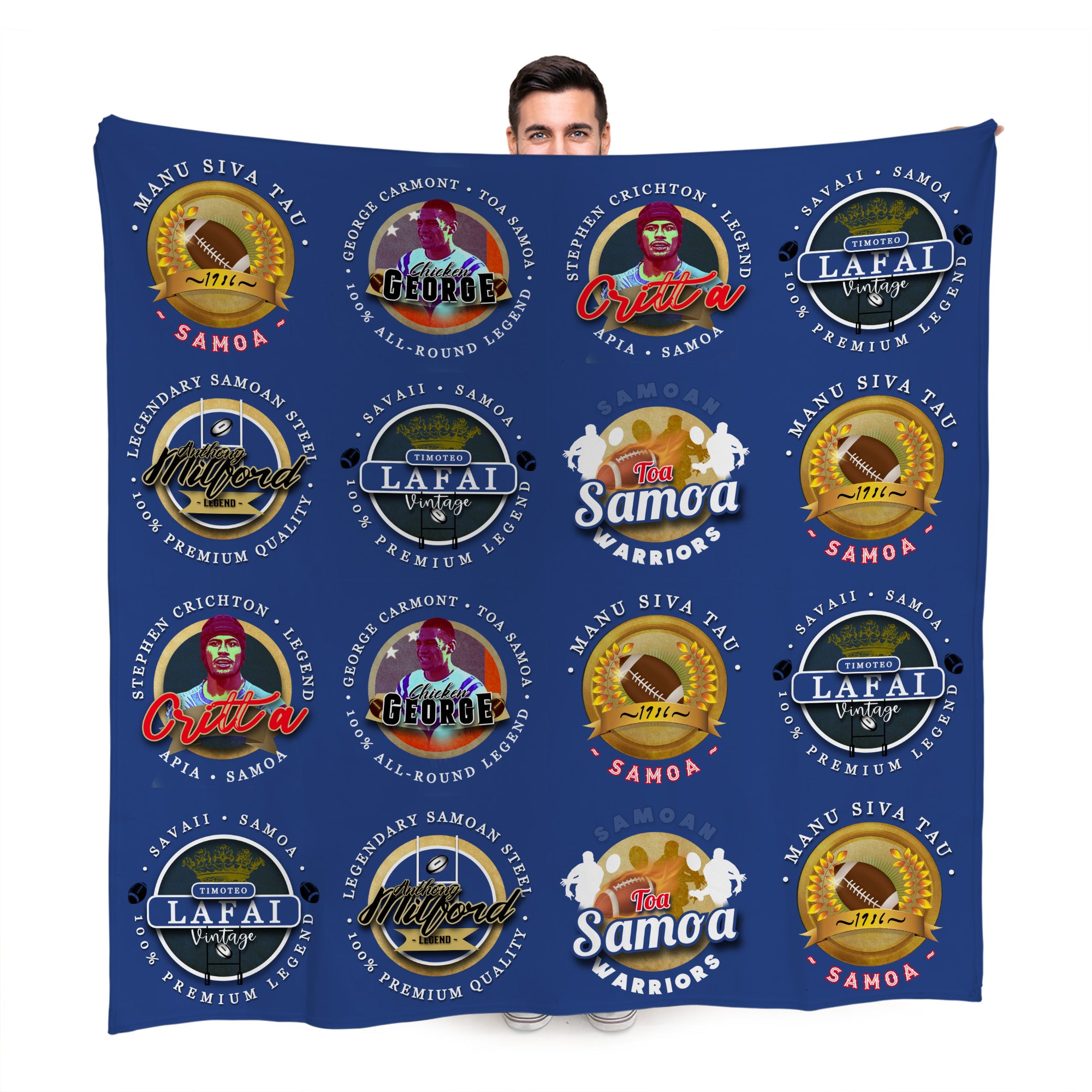 Samoa Rugby League - Legend Collection - Fleece Blanket 150cm X 150cm