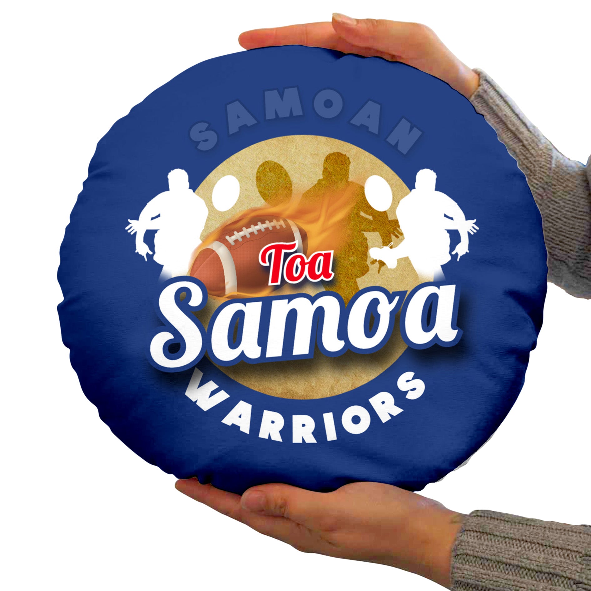 SAMOA Rugby League Warriors  - Legend Collection - Circle Cushion 14"