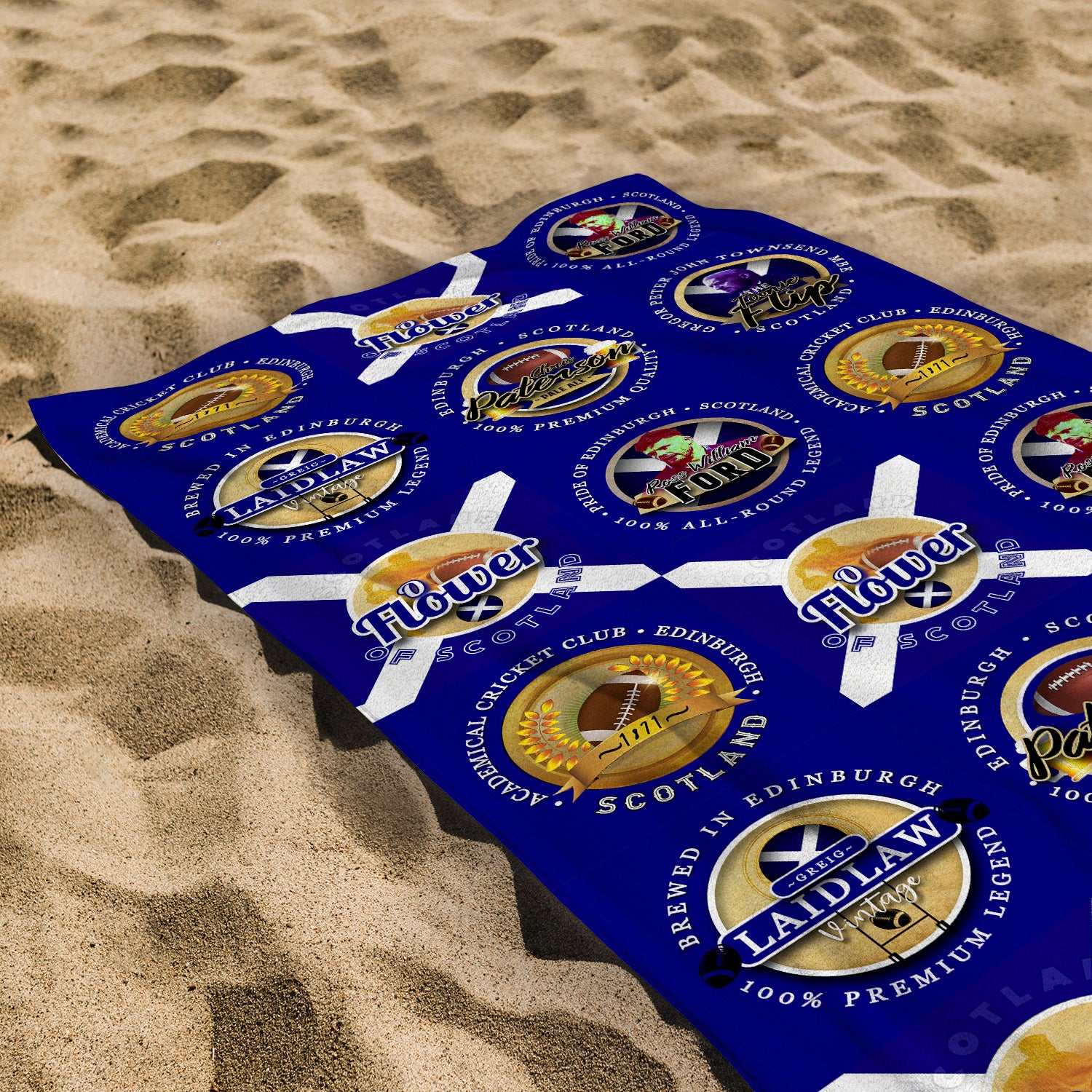 Scotland Rugby Union - Legend Collection - Beach Towel