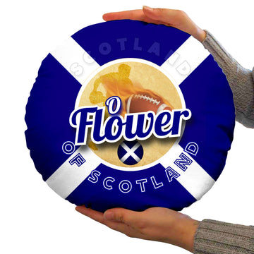 Scotland Rugby Union Flower  - Legend Collection - Circle Cushion 14