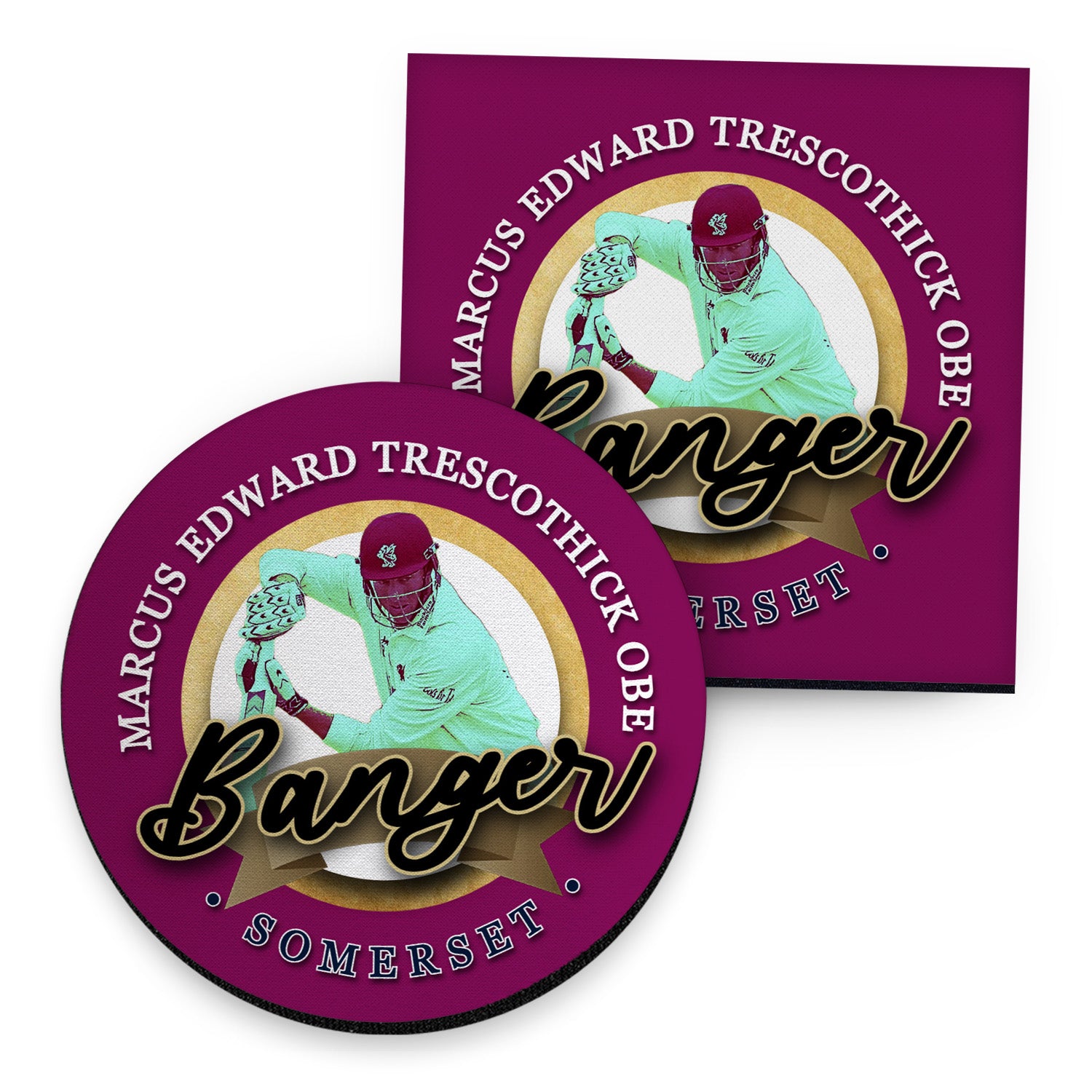 Somerset Banger  - Cricket Coaster - Circle or Square