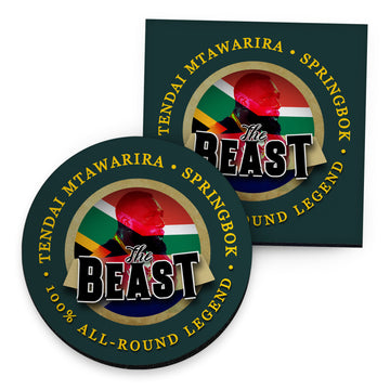 South Africa Rugby Union Beast - Coaster - Circle or Square