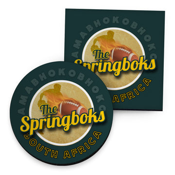 South Africa Rugby Union Springboks - Coaster - Circle or Square