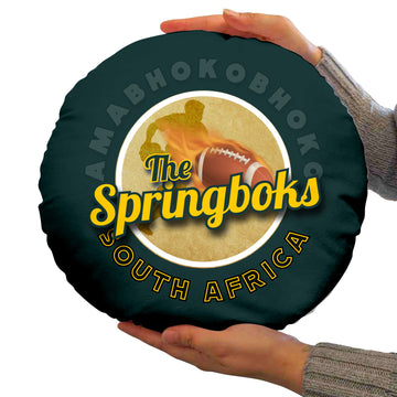 South AFRICA Rugby Union Springboks - Legend Collection - Circle Cushion 14