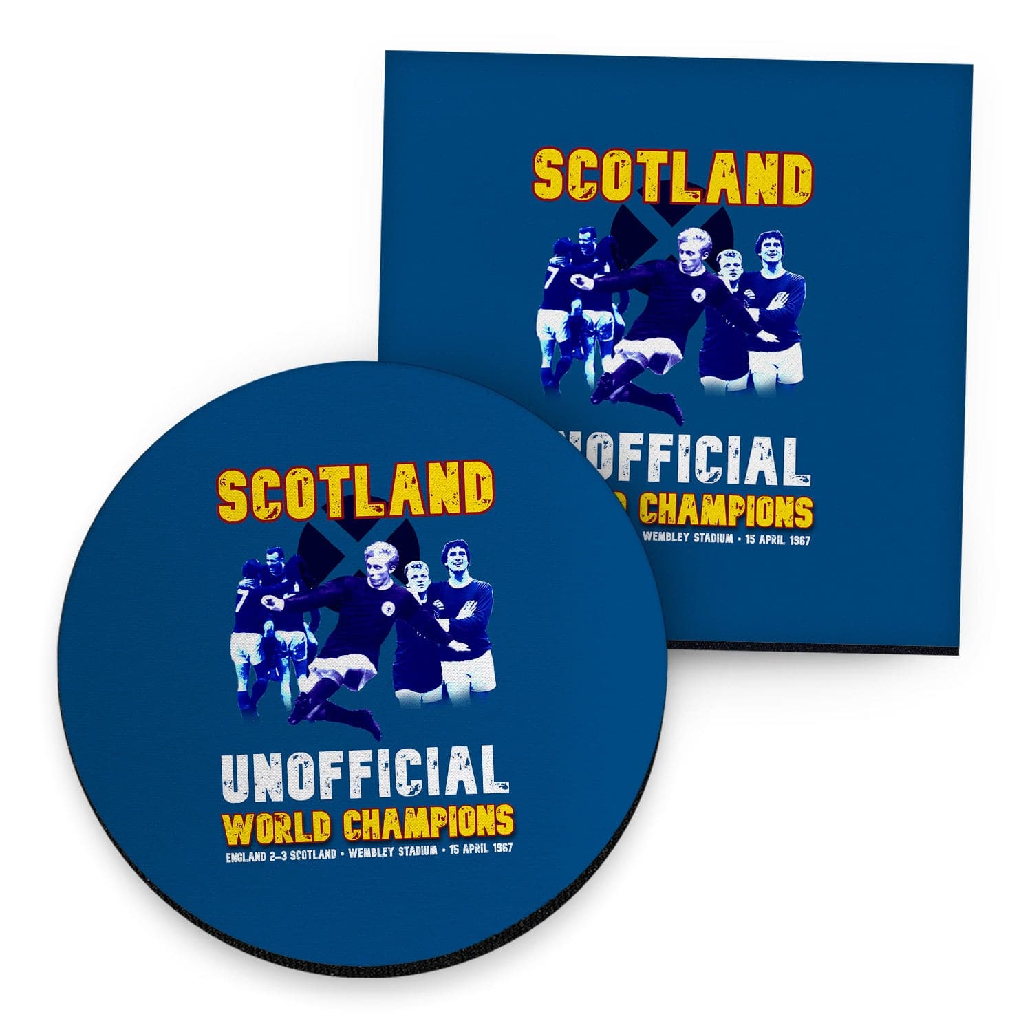 Scotland 1967 World Champions - Drinks Coaster - Square Or Circle