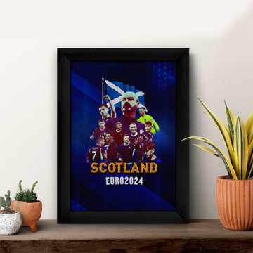 Scotland 2024 Euros - A4 Metal Sign Plaque - Frame Options Available