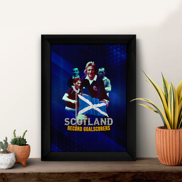 Scotland Goal scoring Legends - A4 Metal Sign Plaque - Frame Options Available