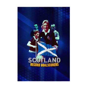 Scotland Goal scoring Legends - A4 Metal Sign Plaque - Frame Options Available