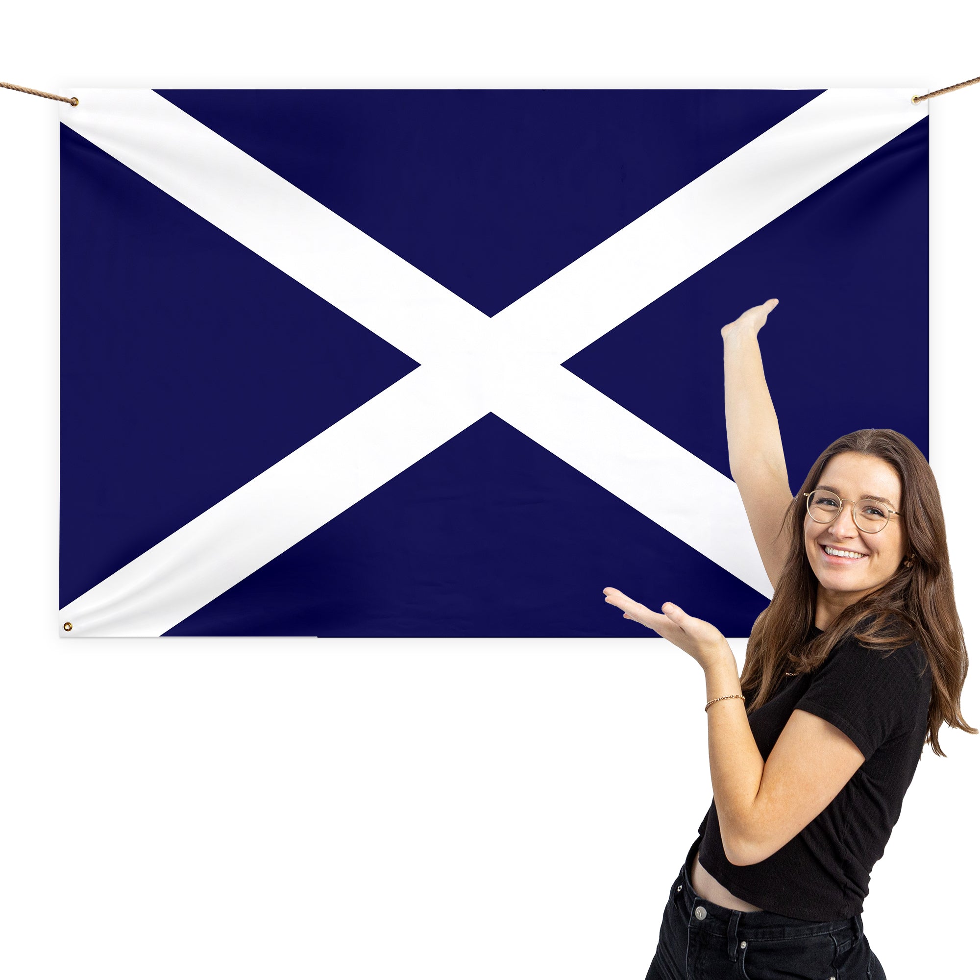 Scottish Saltire - Scotland 5ft x 3ft Fabric Banner