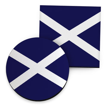 Scottish Saltire - Scotland Drinks Coaster - Square Or Circle