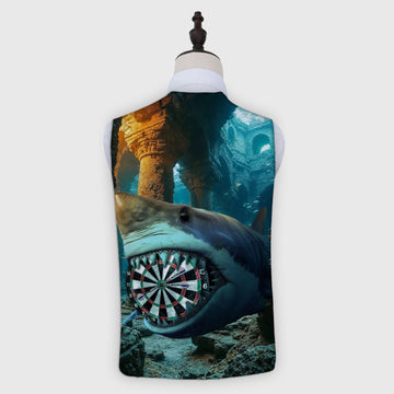 Darts Shark - Novelty Costume Fancy Dress Waistcoat ( 4 sizes available )