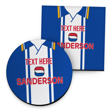 Wednesday 1995 Home Shirt - Personalised Drink Coaster - Square Or Circle