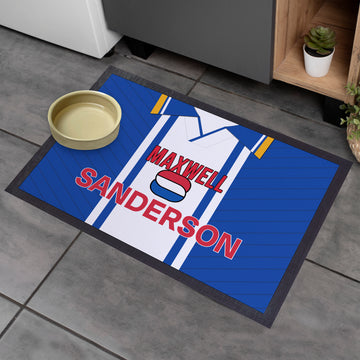 Wednesday 1995 Home Shirt - Personalised Retro Door Mat - 60cm x 40cm