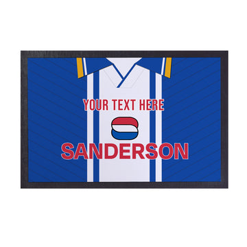 Wednesday 1995 Home Shirt - Personalised Retro Door Mat - 60cm x 40cm