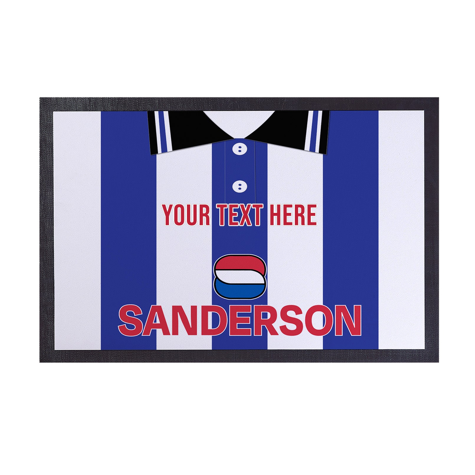 Wednesday 1997 Home Shirt - Personalised Retro Door Mat - 60cm x 40cm