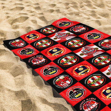 Sheffield - Football Legends - Personalised Lightweight, Microfibre Retro Beach Towel - 150cm x 75cm