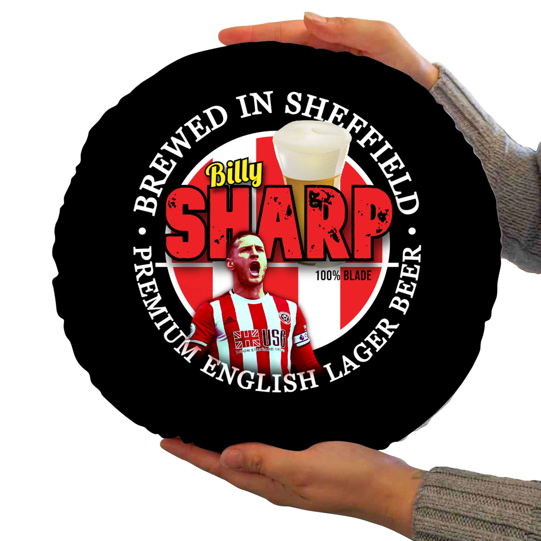 Sheffield  Billy Sharp - Football Legends - Circle Cushion 14"