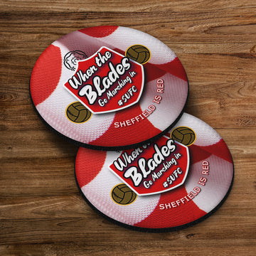 Sheffield  Marching in - Football Coaster - Square Or Circle