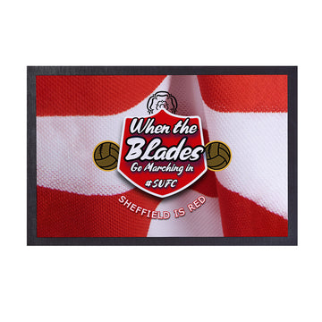 Sheffield  Marching in  - Football Legends - Door Mat -60cm X 40cm