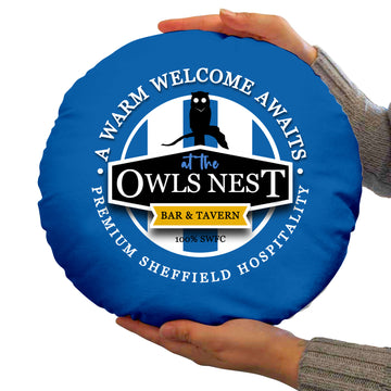 Wednesday Owls Nest - Football Legends - Circle Cushion 14"