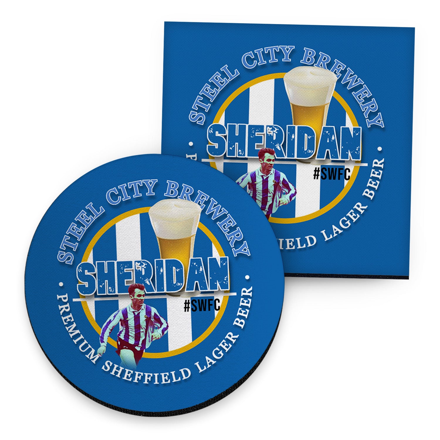 Wednesday Sheridan - Football Coaster - Square Or Circle