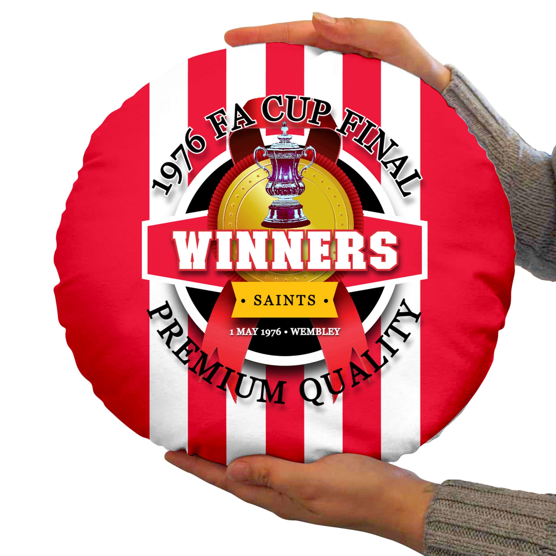 Soton FA Cup - Football Legends - Circle Cushion 14"