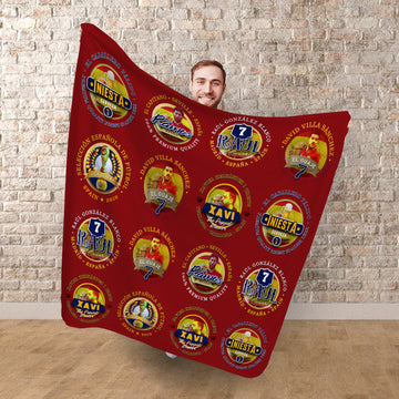 Spain - Football Legends - Fleece Blanket 150cm X 150cm