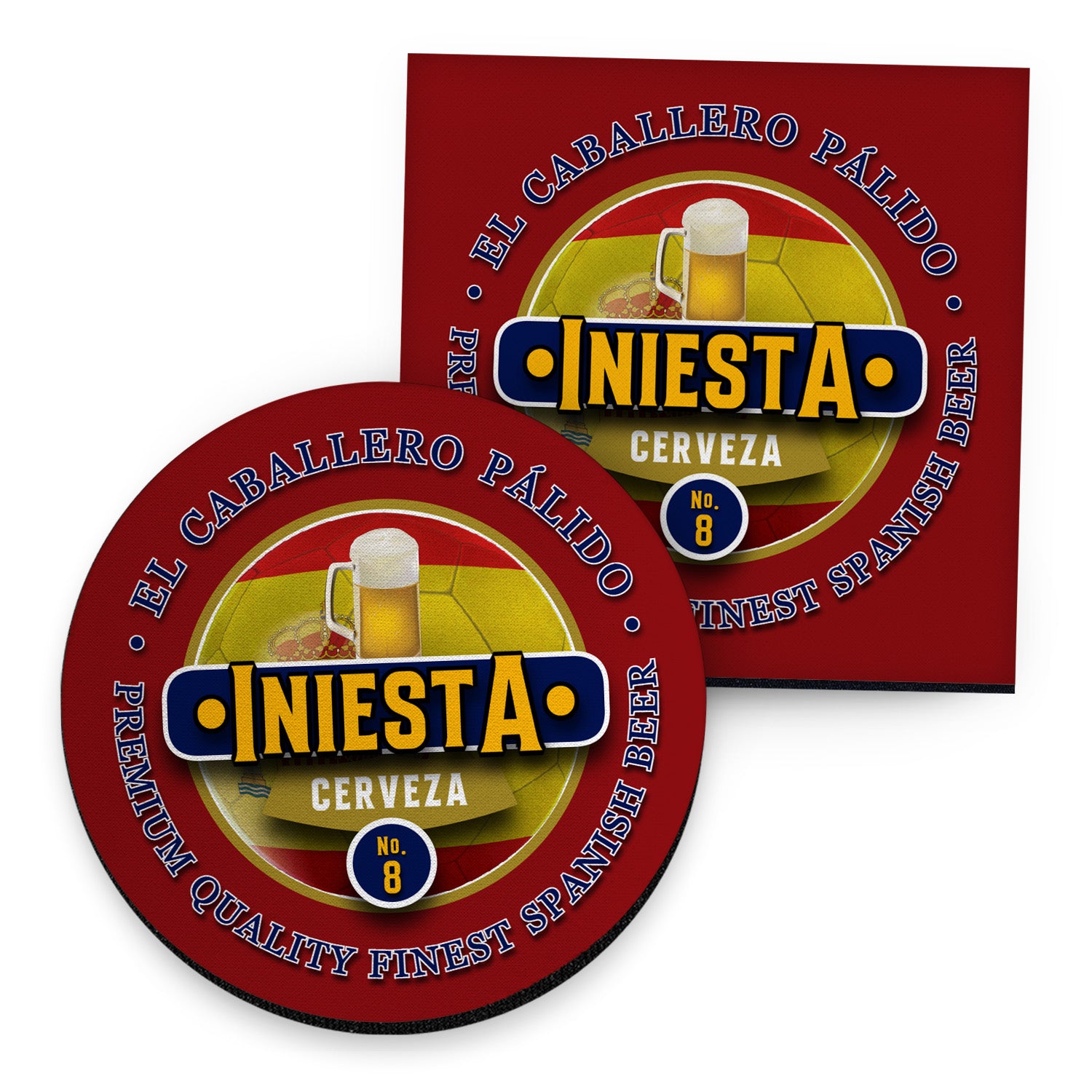 Spain Iniesta - Coaster - Circle or Square