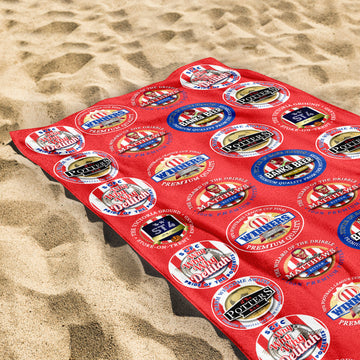 Stoke - Football Legends - Personalised Lightweight, Microfibre Retro Beach Towel - 150cm x 75cm
