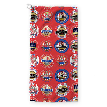 Stoke - Football Legends - Retro Lightweight, Microfibre Golf Towel