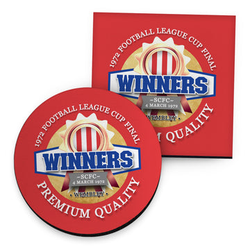 Stoke League Cup_- Football Coaster - Square Or Circle