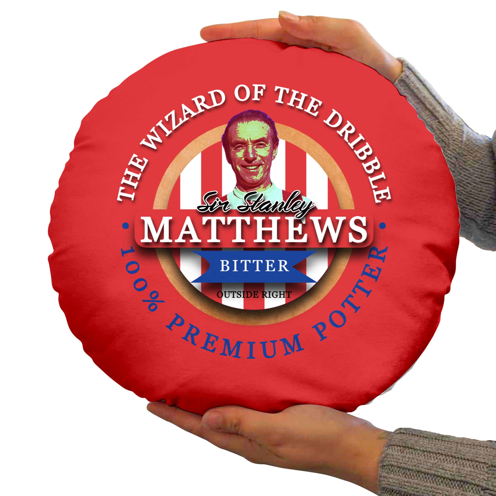 Stoke Matthews - Football Legends - Circle Cushion 14"