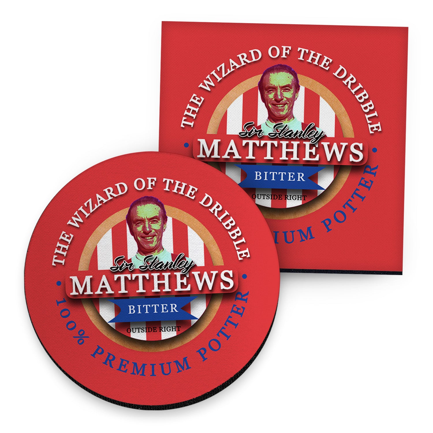 Stoke Matthews - Football Coaster - Square Or Circle