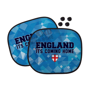 England 1990 3rd Shirt - Retro Football Car Sun Shade - Set of 2