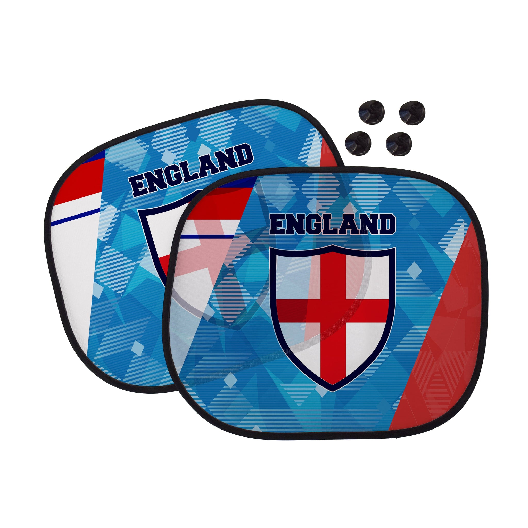 England Printed Patchwork Shirts - Retro Football Car Sun Shade - Set of 2