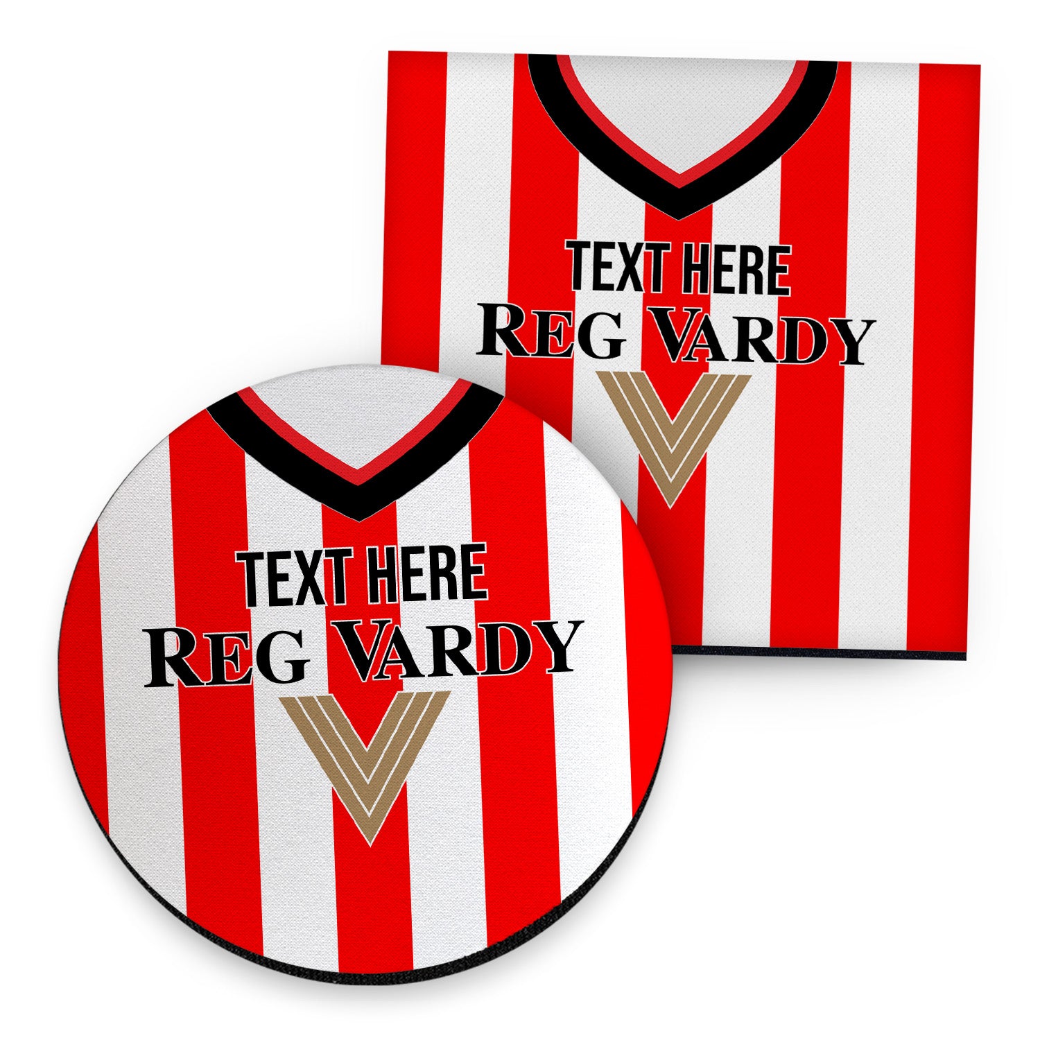 Sunderland 2001 Home Shirt - Personalised Drink Coaster - Square Or Circle