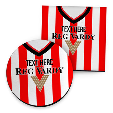 Sunderland 2001 Home Shirt - Personalised Drink Coaster - Square Or Circle