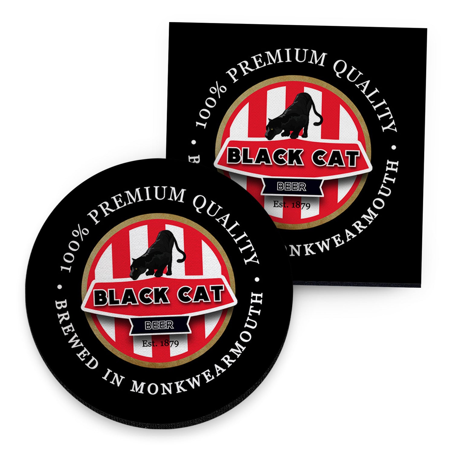 Sunderland Black Cat - Football Coaster - Square Or Circle