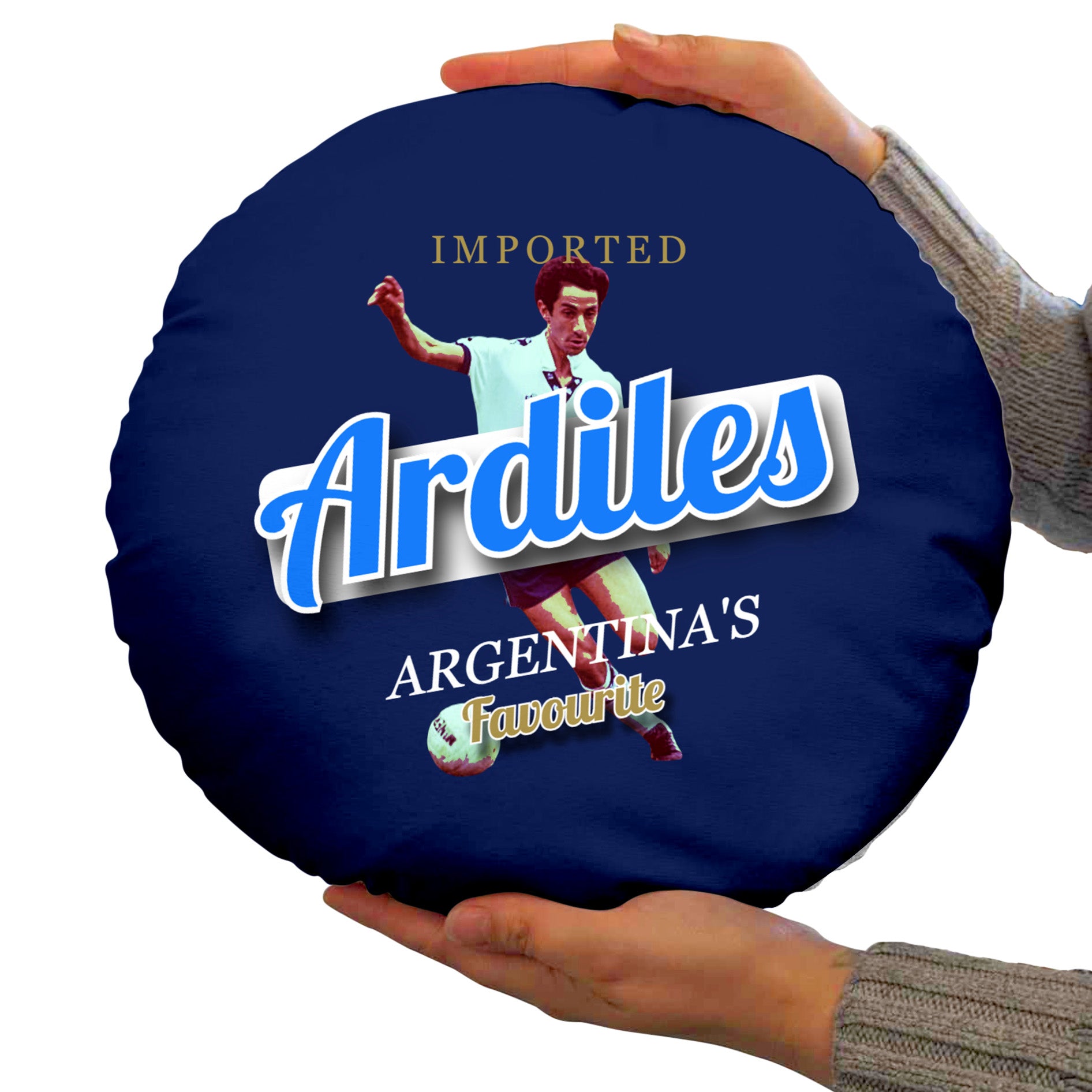 Totts Ardiles - Football Legends - Circle Cushion 14"