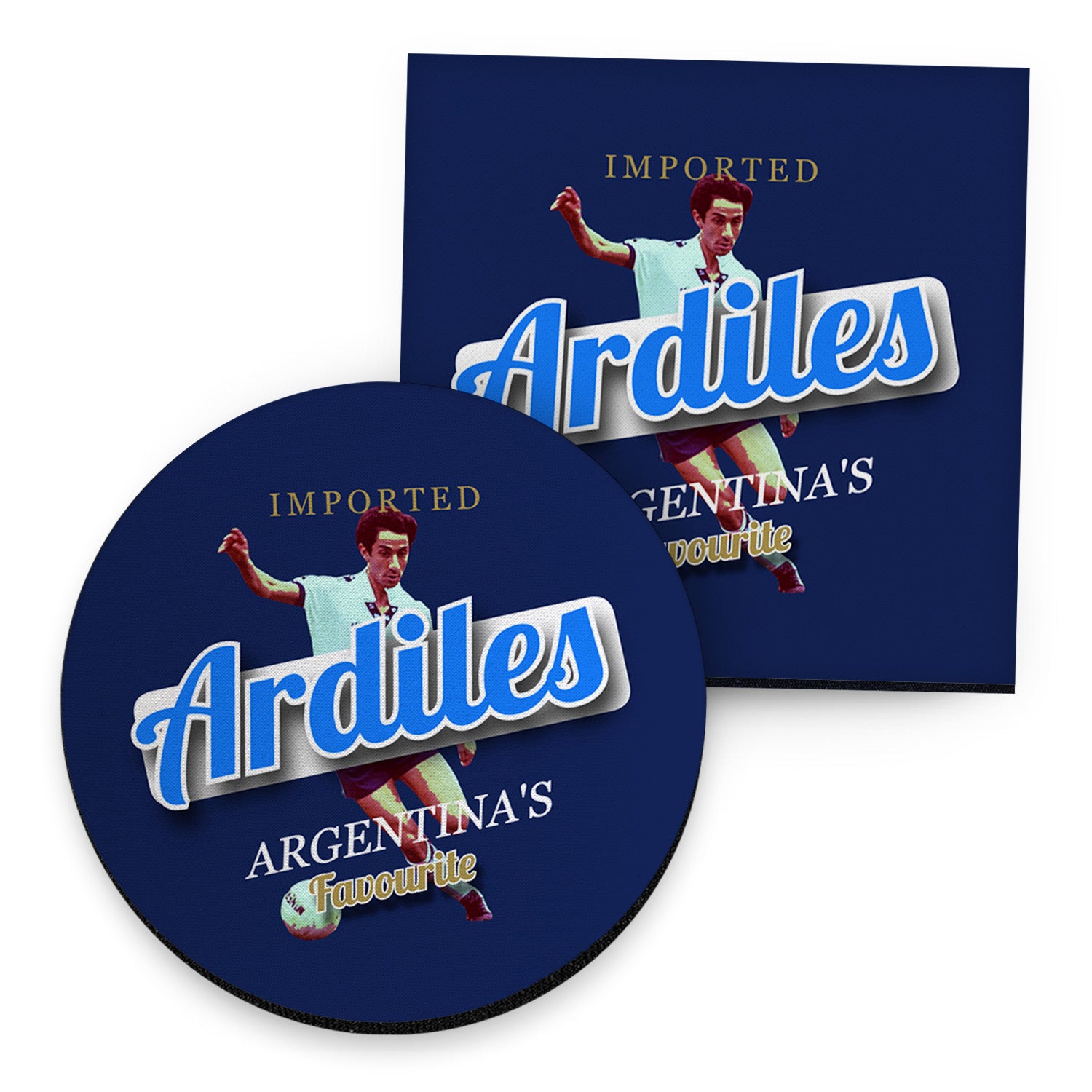 Totts Ardiles - Football Coaster - Square Or Circle