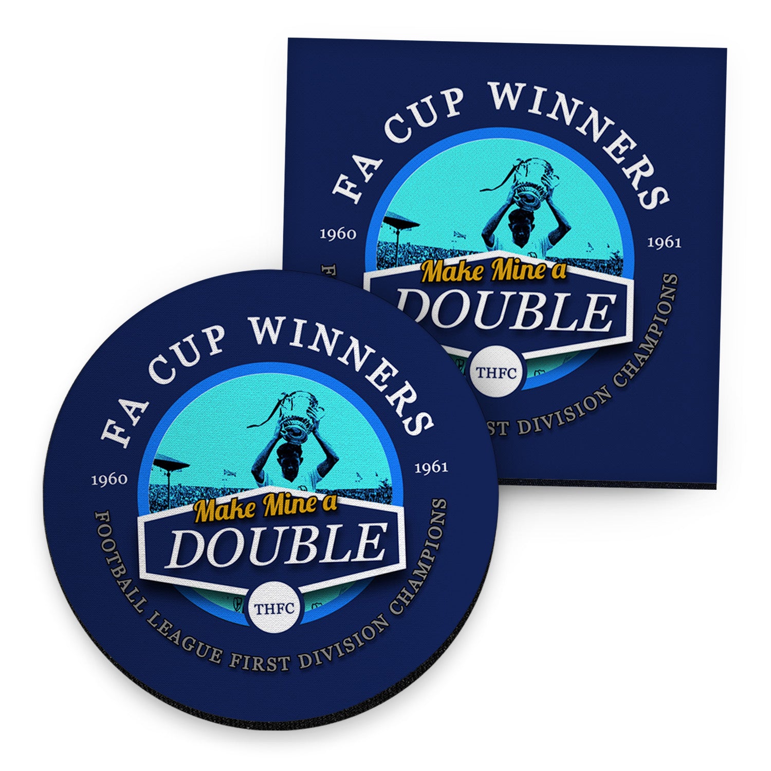 Totts Double - Football Coaster - Square Or Circle