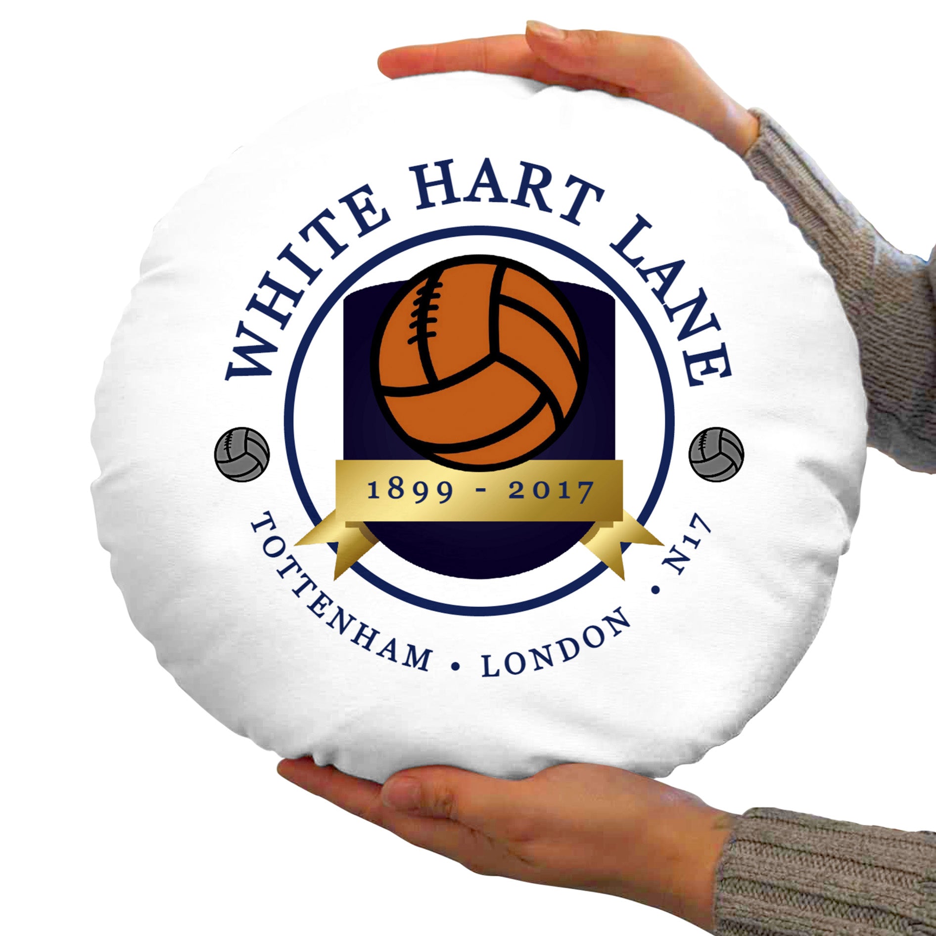 Totts White Hart Lane - Football Legends - Circle Cushion 14"