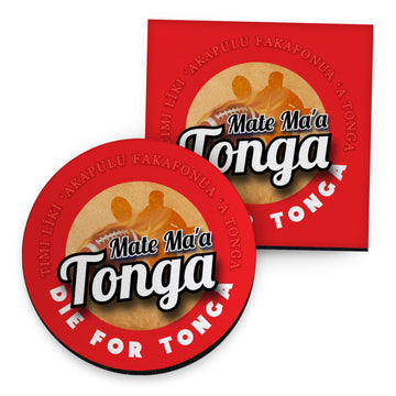 Tonga Rugby League die for tonga - Coaster - Circle or Square