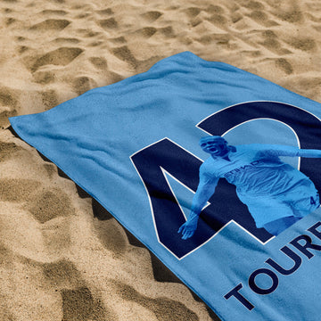 Manchester Blue - Toure 42 - Beach Towel - 150cm x 75cm