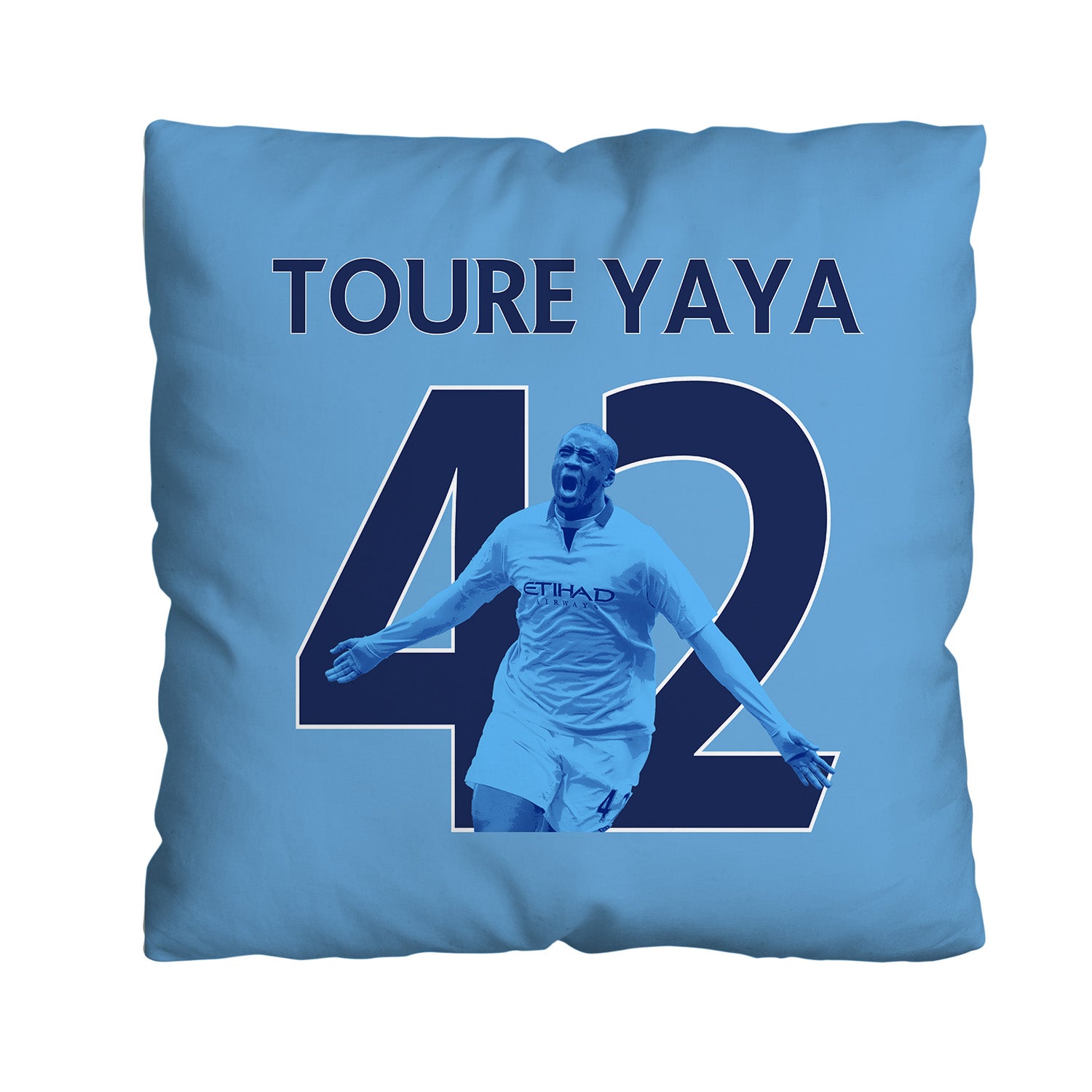 Manchester Blue - Toure 42 - Cushion - Two Sizes