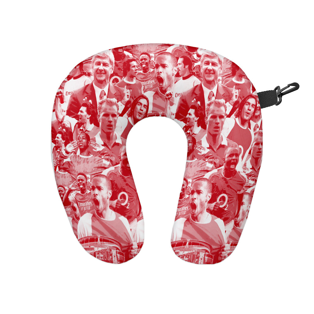 The Gooners Montage - Retro Football Travel Pillow